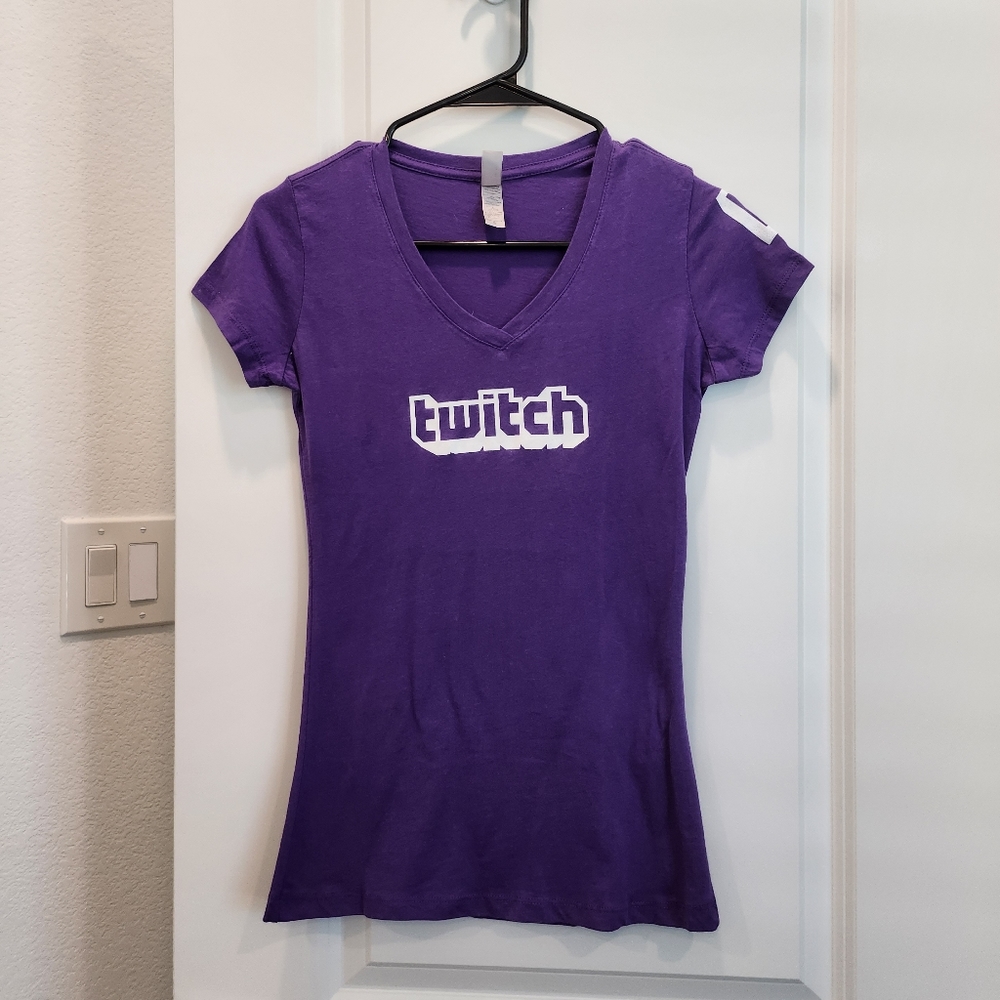 Twitch V-Neck Purple T-shirt S